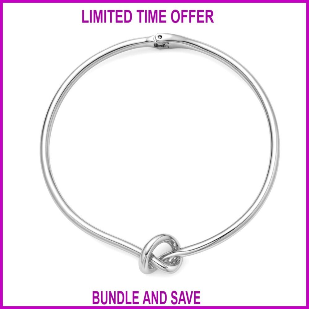 Chunky Hinged Cuff Choker Necklace, Silver-Plated Alloy Statement Jewelry